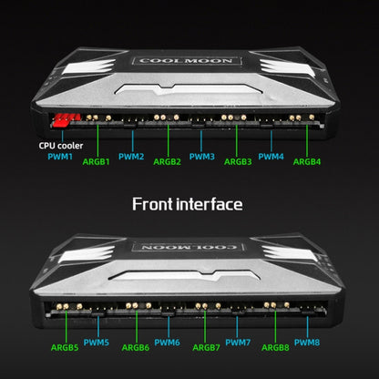 COOLMOON CM-MPAC PWM 5V ARGB Cooling Fan Remote Control For PC Case Chassis, Style: 3 in 1 Controller (Black) - Others by COOLMOON | Online Shopping UK | buy2fix