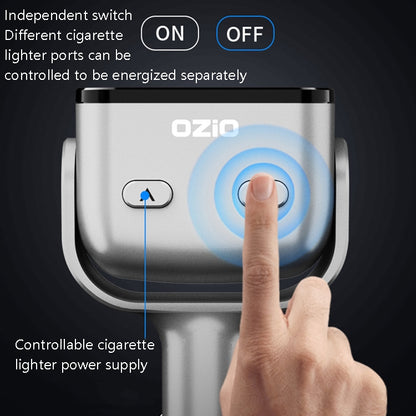 Ozio Car Charger Cigarette Lighter With USB Plug Car Charger, Model: Y48Q 6.5A Black - In Car by buy2fix | Online Shopping UK | buy2fix