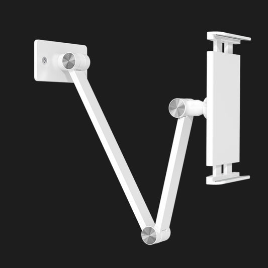 WS-2 Wall-Mounted Folding Telescopic Holder For Mobile Phone And Tablet(White) - Lazy Bracket by buy2fix | Online Shopping UK | buy2fix