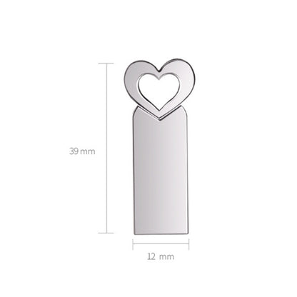 Zshqu2 Heart-Shaped USB 2.0 High Speed Metal USB Flash Drives, Capacity: 64GB(White) - USB Flash Drives by buy2fix | Online Shopping UK | buy2fix