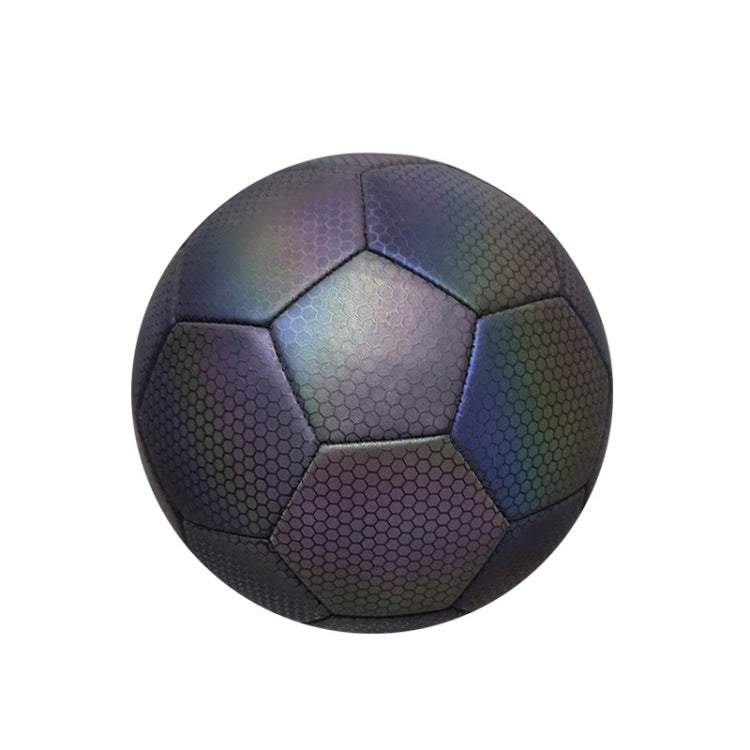 MILACHIC Night Light Football PU Opera Sewed School Training Football(No.5 Light Version Honeycomb Black 5062) - Balls by MILACHIC | Online Shopping UK | buy2fix