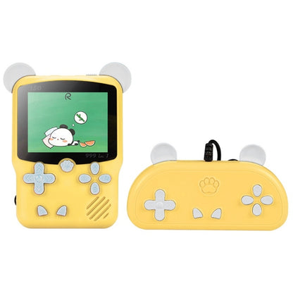 I50 999 in 1 Children Cat Ears Handheld Game Console, Style: Doubles (Yellow) - Pocket Console by buy2fix | Online Shopping UK | buy2fix