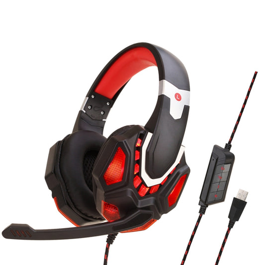 Soyto G10 Gaming Computer Headset For USB (Black Red) - Multimedia Headset by Soyto | Online Shopping UK | buy2fix