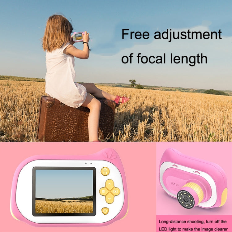 Inskam312 Children Zoom Macro Digital Camera Pink with 32GB - Consumer Electronics by buy2fix | Online Shopping UK | buy2fix