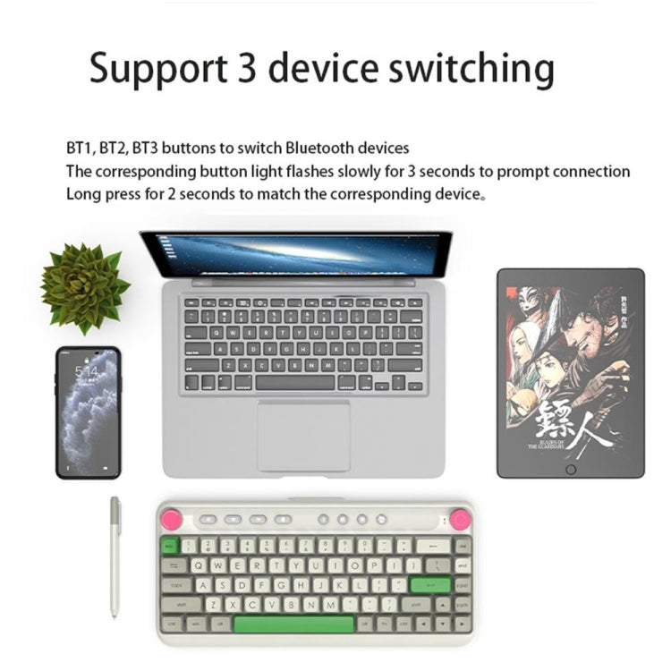 Ajazz B21 68 Keys Bluetooth Wired Mechanical Keyboard, Cable Length:1.6m(Black Shaft) - Wired Keyboard by Ajazz | Online Shopping UK | buy2fix