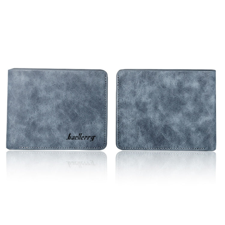 Baellerry BLR1152 Men Short Wallet Vintage Frosted Two Fold Wallet(Coffee Vertical) - Wallets by Baellerry | Online Shopping UK | buy2fix