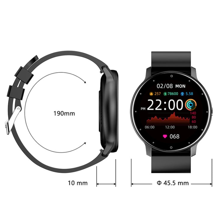 ZL02 Smart Heart Rate Blood Pressure Oxygen Monitoring Sports Pedometer Wireless Bluetooth Watch(Black) - Smart Wear by buy2fix | Online Shopping UK | buy2fix