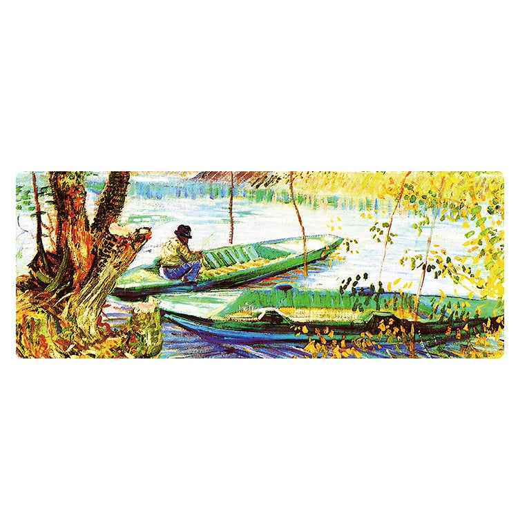 300x800x4mm Locked Am002 Large Oil Painting Desk Rubber Mouse Pad(Fisherman) - Mouse Pads by buy2fix | Online Shopping UK | buy2fix