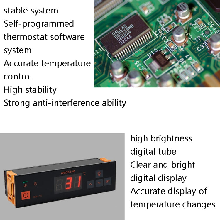 REDSUN Cold Storage Intelligent Constant Temperature Controller(RSA-221-Z) - Consumer Electronics by buy2fix | Online Shopping UK | buy2fix