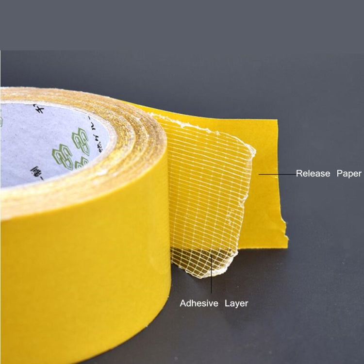 10mmx50 m Double-sided Fiberglass Grid Sticky Adhesive Fiber Transparent Mesh Tape - Tapes by buy2fix | Online Shopping UK | buy2fix