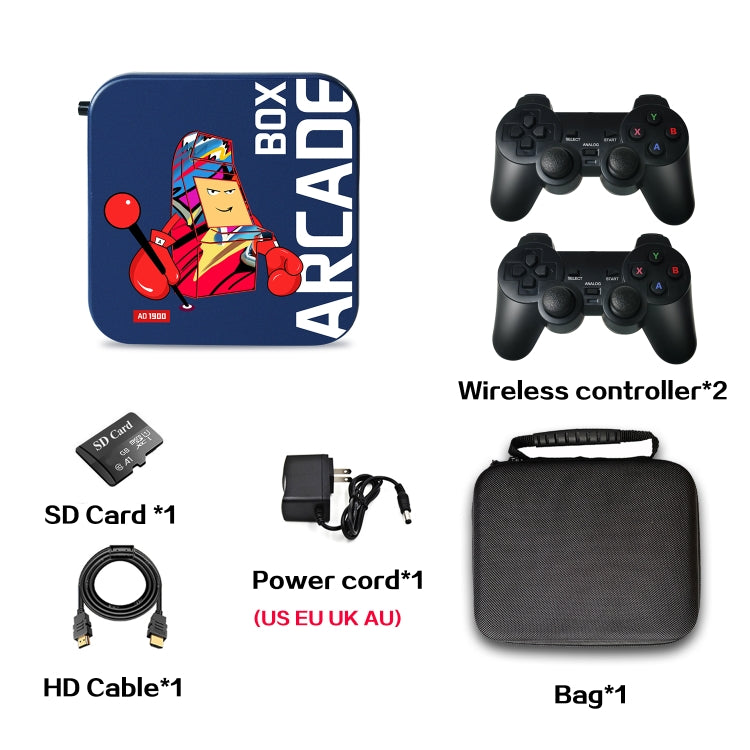 Arcade Box 128G Wireless Video Game Machine Box 4K HD Display For PS1/PSP/N64/DC, EU Plug - Pocket Console by buy2fix | Online Shopping UK | buy2fix