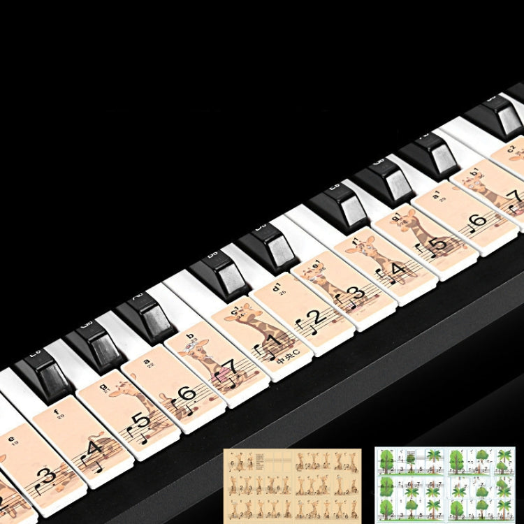 M52 88/76/61/54/49 Keys Piano Keyboard Stickers(Giraffe) - Keyboard Instruments by buy2fix | Online Shopping UK | buy2fix