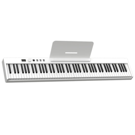 88-Key Portable Smart Folding Electric Piano, EU Plug(PJ88C White) - Keyboard Instruments by buy2fix | Online Shopping UK | buy2fix