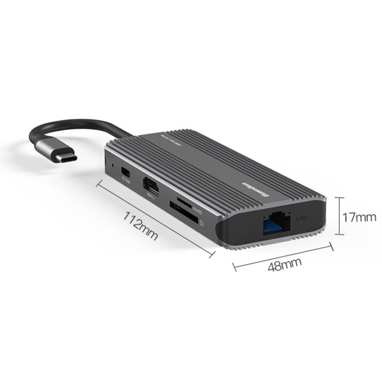 Blueendless 8K/30Hz Type-C To Gigabit Ethernet USB3.1 Docking Station(8 in 1) - Computer & Networking by Blueendless | Online Shopping UK | buy2fix