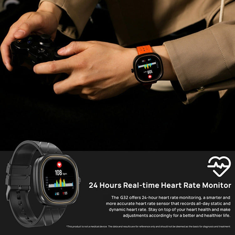 LOANIY G32 1.32 Inch Heart Rate Monitoring Smart Watch(Black) - Smart Watches by LOANIY | Online Shopping UK | buy2fix