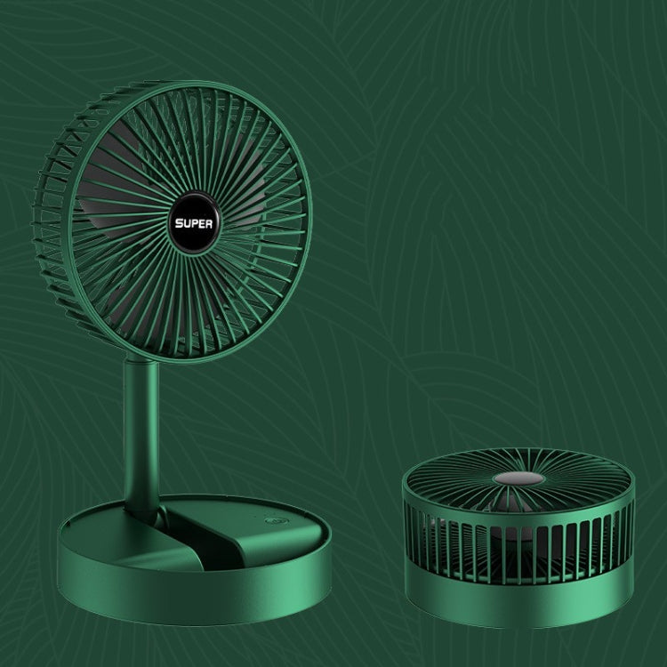 Portable Folding Fan  Retractable Floor Standing Fan,Style: USB Plug In (Green) - Consumer Electronics by buy2fix | Online Shopping UK | buy2fix