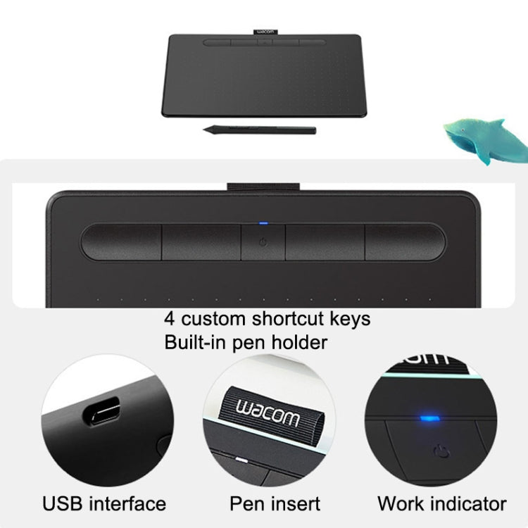Wacom Bluetooth Pen Tablet USB Digital Drawing Board(Black) - Consumer Electronics by Wacom | Online Shopping UK | buy2fix