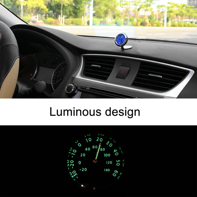 Night Light Car Thermometer Metal Ornaments(Black Thermometer) - In Car by buy2fix | Online Shopping UK | buy2fix