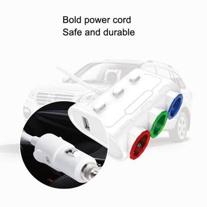 MEICHELE Car Cigarette Lighter Charger Dual USB 1A+2.1A With Switch(White Voltage Version) - In Car by MEICHELE | Online Shopping UK | buy2fix