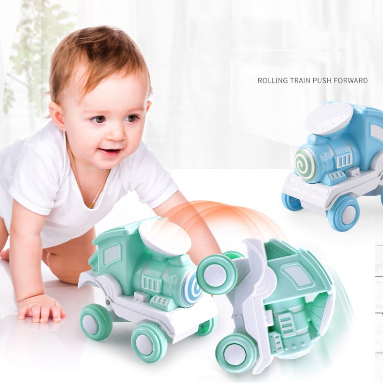 3PCS Children Press Stunt Tipping Bucket Rolling Train Toy(Light Green) - Model Toys by buy2fix | Online Shopping UK | buy2fix
