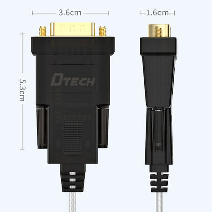 DTECH DT-5002A 1.8m USB To RS232 Serial Line DB9 Needle COM Port - RS485 / RS232 Series by DTECH | Online Shopping UK | buy2fix