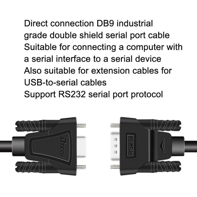 DTECH RS232 Serial Direct Line DB9 Extension Line Female to Female 1.5m - RS485 / RS232 Series by DTECH | Online Shopping UK | buy2fix