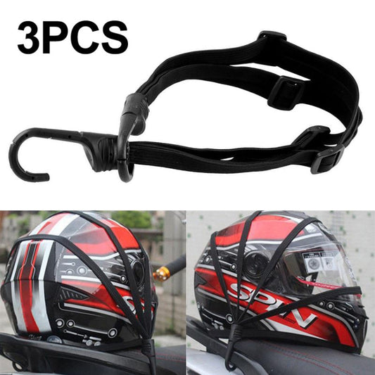 3 PCS Motorcycle Helmet Luggage Strap Universal Elastic Band Fuel Tank Net Rope - In Car by buy2fix | Online Shopping UK | buy2fix