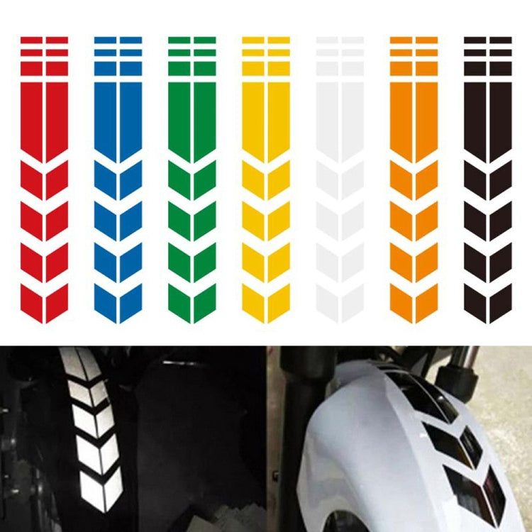 10 PCS Car Stripe Reflective Sticker Motorcycle Fender Arrow Stickers(Green) - In Car by buy2fix | Online Shopping UK | buy2fix