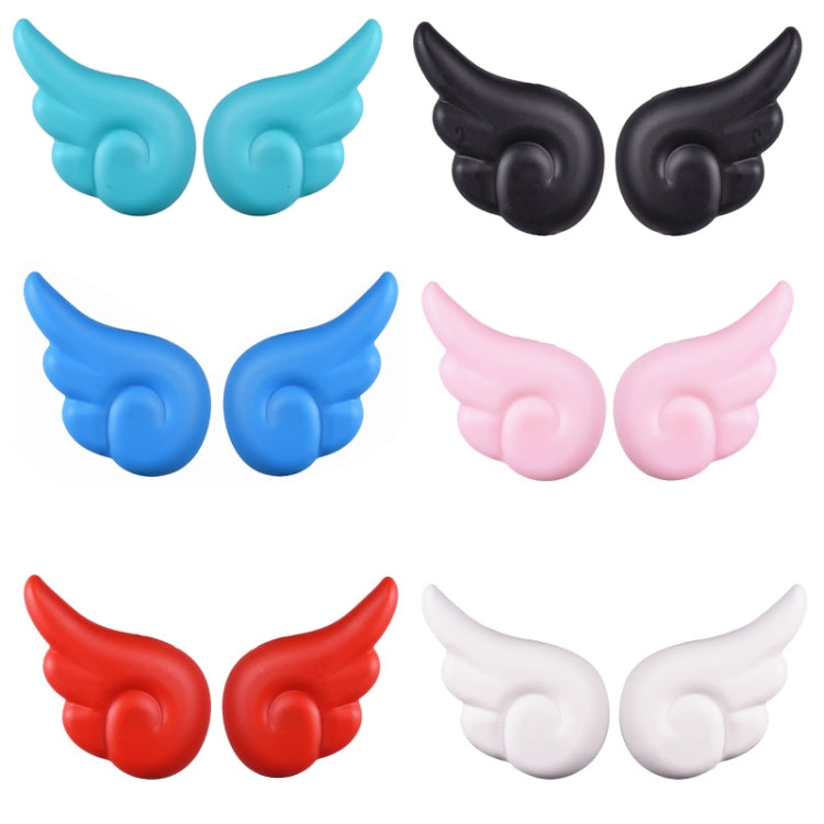 2 Pairs Motorcycle Helmet Angel Wings Decoration(Blue) - In Car by buy2fix | Online Shopping UK | buy2fix