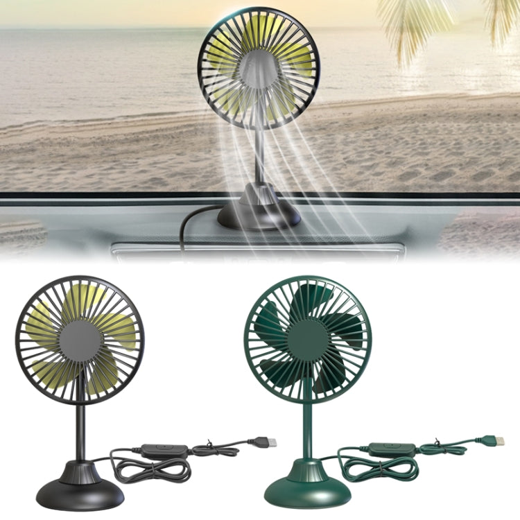 F502 Mini Hose Small Fan Car USB Fan(Green) - In Car by buy2fix | Online Shopping UK | buy2fix