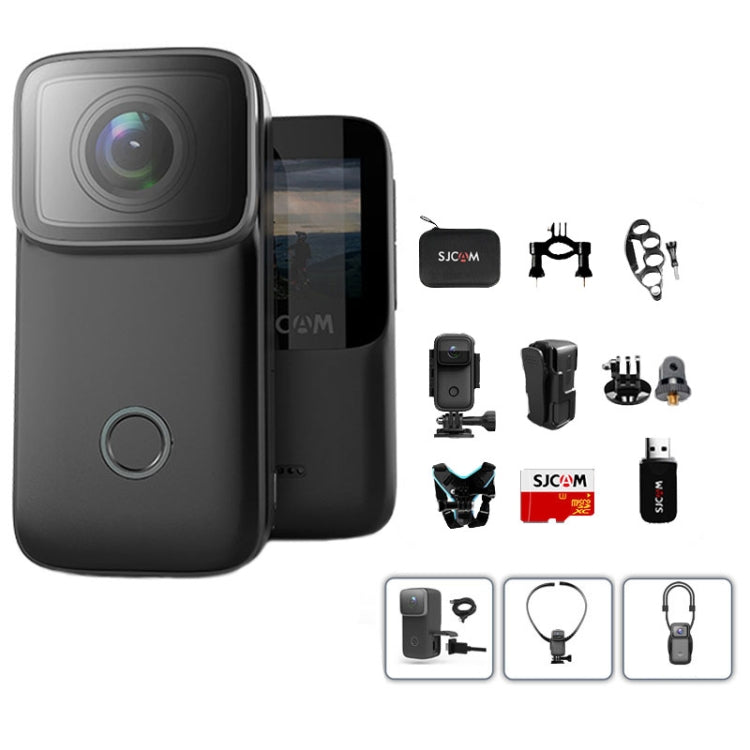 C200 4K Face Recognition WIFI Anti-Shake Outdoor Cycling Waterproof Sports Camera(Black Set) - Consumer Electronics by buy2fix | Online Shopping UK | buy2fix