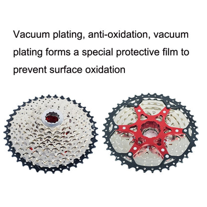 VG Sports Split Mountain Bike Lightweight Cassette Flywheel, Style: 9 Speed 46T (Silver) - Outdoor & Sports by VG Sports | Online Shopping UK | buy2fix