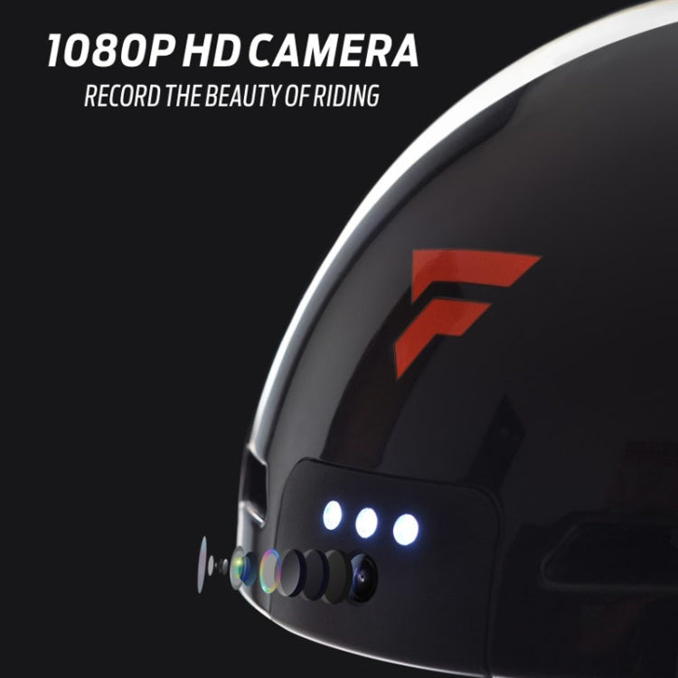 Foxwear V6 Camera Recorder Smart 1080P HD With Light Riding Helmet, Size: One Size(Black) - Protective Helmet & Masks by Foxwear | Online Shopping UK | buy2fix