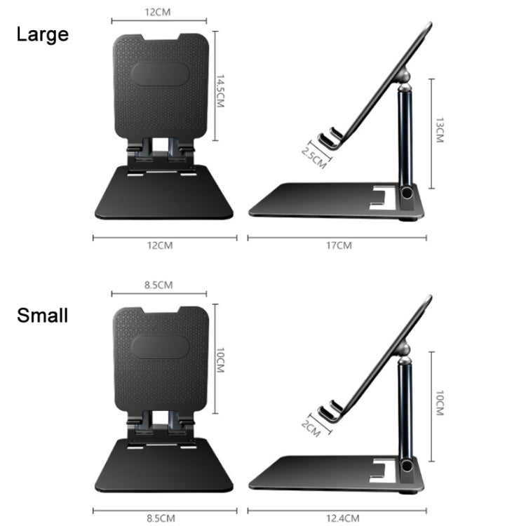 Tablet Mobile Phone Desktop Double Pole Lifting Folding Bracket, Color: White (Large) - Desktop Holder by buy2fix | Online Shopping UK | buy2fix