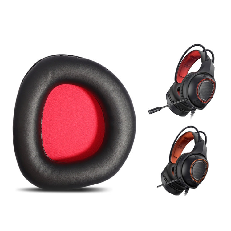 2 PCS Slow Rebound Sponge Headphone Cover Cushion For DAREU EH712/EH715(Black Orange Net) - Apple Accessories by buy2fix | Online Shopping UK | buy2fix