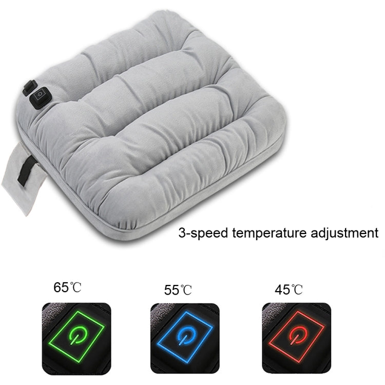 10W 5V USB Adjustable Temperature Graphene Heated Cushion Office Chair Cushion(Light Grey) - Cushions & Pillows by buy2fix | Online Shopping UK | buy2fix