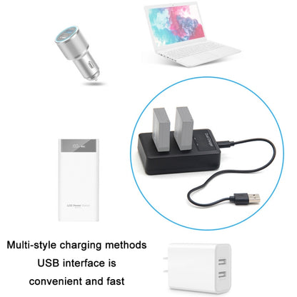 LP-E5 LCD Vertical Dual Charge SLR Camera Battery Charger - Camera Accessories by buy2fix | Online Shopping UK | buy2fix