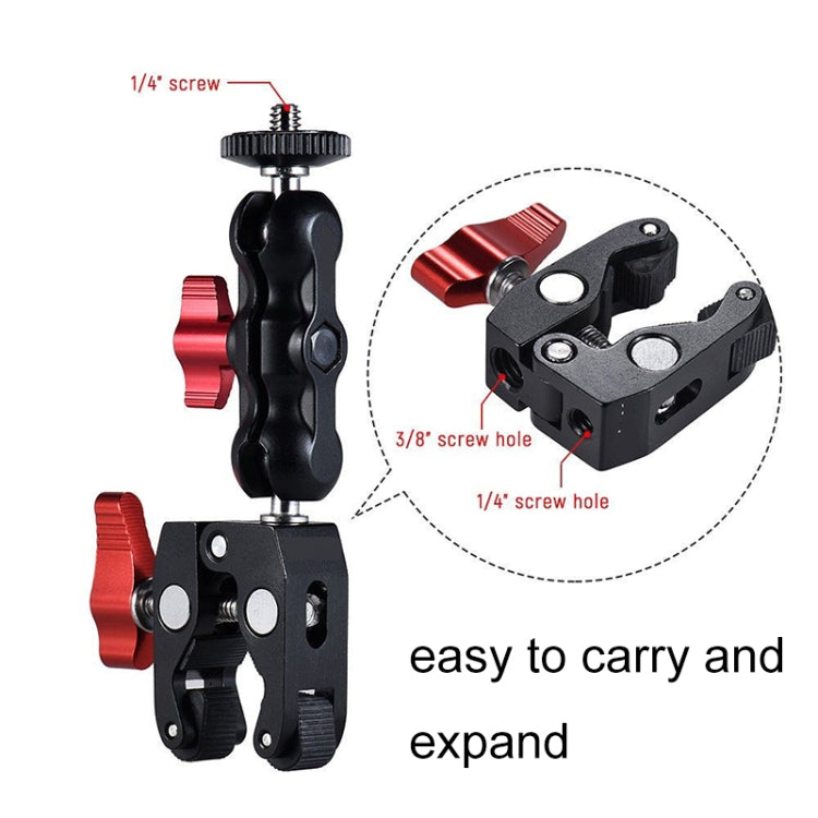 JMSUZ 124124 SLR Camera Rail Adjustable Clamp Crab Clamp+Magic Arm - Camera Accessories by JMSUZ | Online Shopping UK | buy2fix