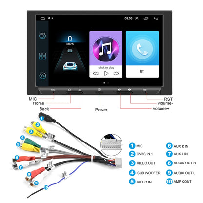 7 inch Carplay GPS Navigation Reverse Integrated Machine, Style: Standard+8 Light Camera(2+32G) - In Car by buy2fix | Online Shopping UK | buy2fix