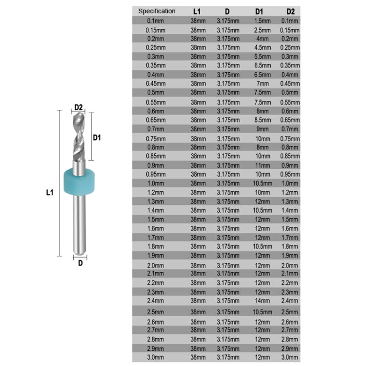 10 In 1 PCB Tungsten Steel Drill Bits Carving Miniature Drill Bits, Size: 1.1-2mm - Drill & Drill Bits by buy2fix | Online Shopping UK | buy2fix