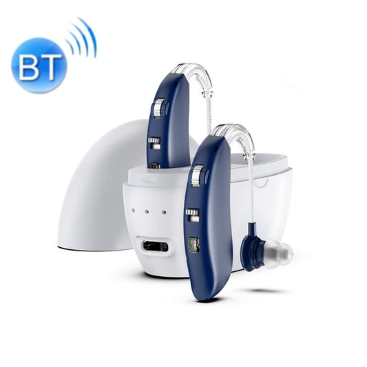 GM-301 Hearing Aid Rechargeable Sound Amplifier,Spec: With Charging Pod Blue+White - Hearing Aids by buy2fix | Online Shopping UK | buy2fix