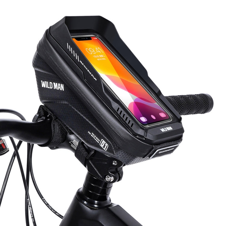 WILD MAN XT1 1L Bicycle EVA Hard Shell Phone Touch Screen Handlebar Bag(Solar Pattern) - Bicycle Bags by WILD MAN | Online Shopping UK | buy2fix