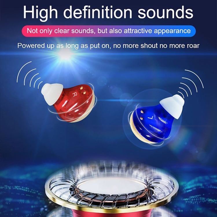 Z-300 TWS Rechargeable Sound Amplifier Deaf Hearing Aids(Red Blue) - Hearing Aids by buy2fix | Online Shopping UK | buy2fix