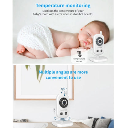 UU24 2.4 Inch Wireless Baby Monitor Camera Temperature Monitor 2 Way Audio VOX Lullaby EU Plug - Security by buy2fix | Online Shopping UK | buy2fix