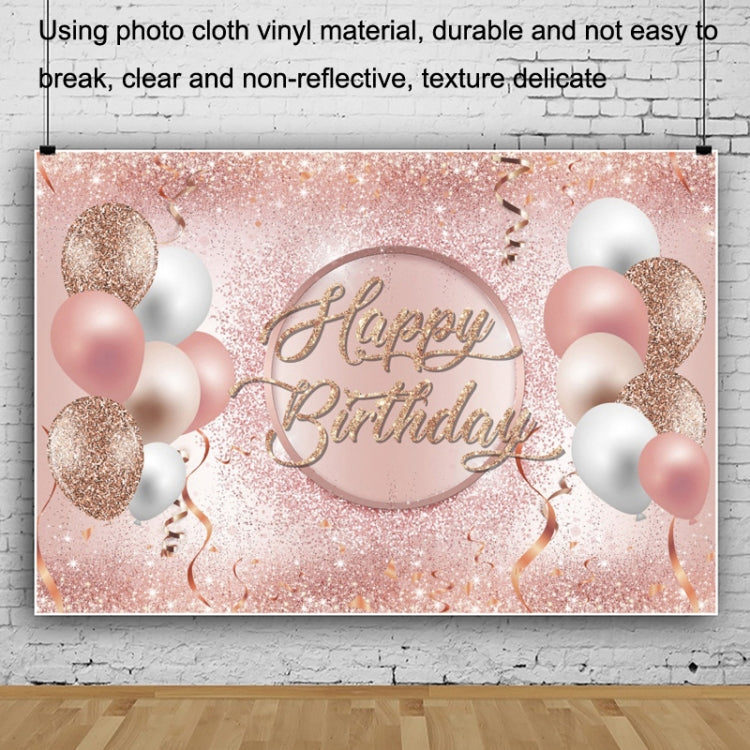 MDU05520 1.5m x 1m Rose Golden Balloon Birthday Party Background Cloth Photography Photo Pictorial Cloth - Camera Accessories by buy2fix | Online Shopping UK | buy2fix