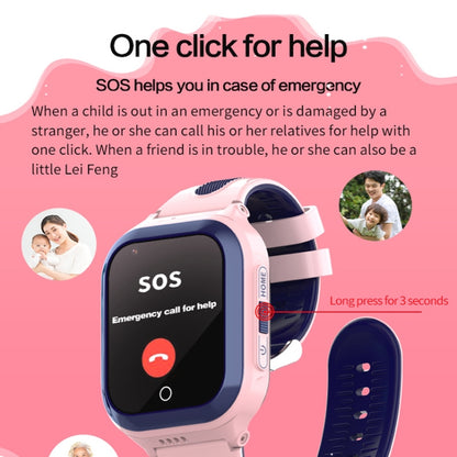 DF70 1.4 Inch 4G GPS + WIFI + LBS Positioning Children Calling Watch With SOS Function, Color: Pink - Smart Wear by buy2fix | Online Shopping UK | buy2fix