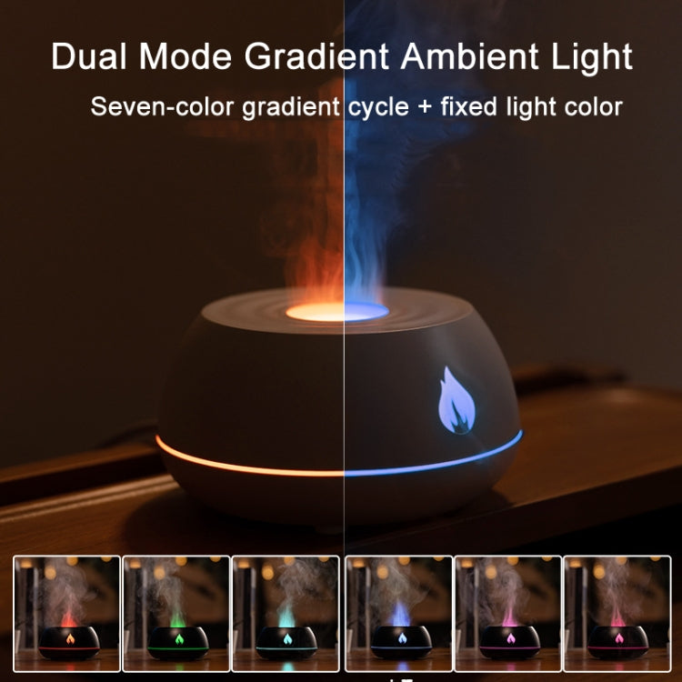 DQ707 130ml Simulation Flame Aromatherapy Machine Seven-color Ambient Light Humidifier  Black - Home & Garden by buy2fix | Online Shopping UK | buy2fix
