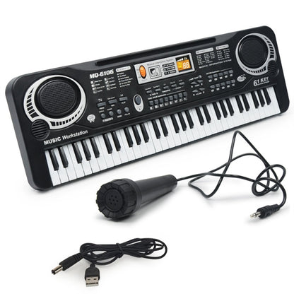 MQ6106 61-Keys Multifunctional Electronic Organ Children Toy with Microphone, Spec: USB Charging - Keyboard Instruments by buy2fix | Online Shopping UK | buy2fix