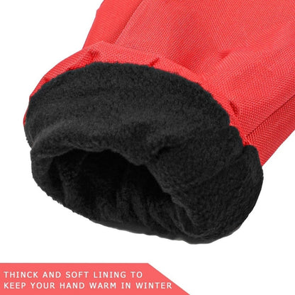 2pcs Winter Warm Car Snow Shoveling Gloves Deicing Snow Scraper(Red) - In Car by buy2fix | Online Shopping UK | buy2fix