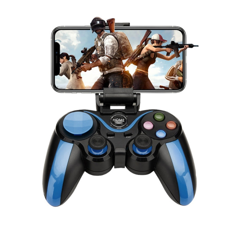 VR SHINECON S9 For Android/iOS Phones Wireless Bluetooth Direct Play Game Handle With Holder(Blue Black) - Gamepads by VR SHINECON | Online Shopping UK | buy2fix